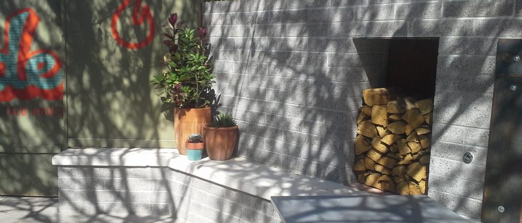 Patio Fireplace Hearth using Custom Architectural Precast
