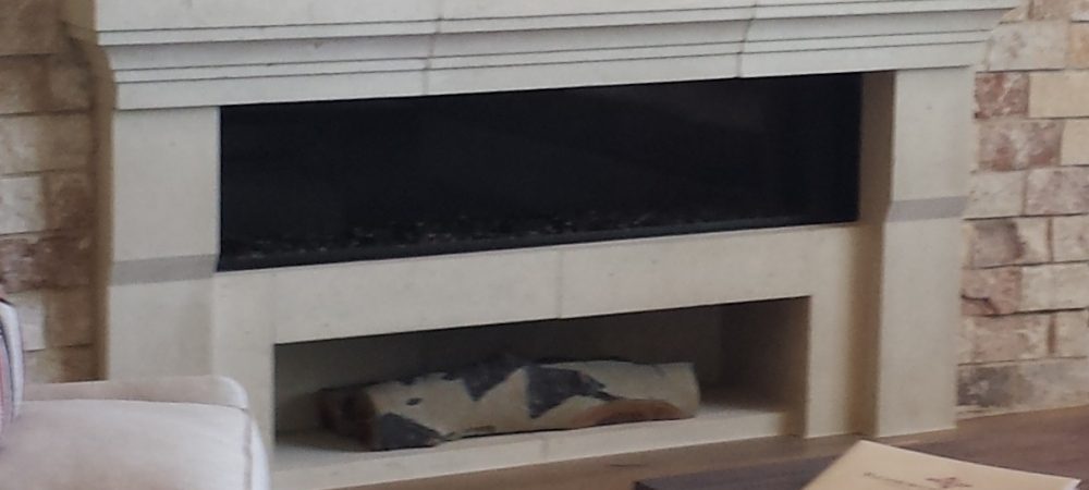 Custom Fireplace Built using Architectural Precast Concrete Panels