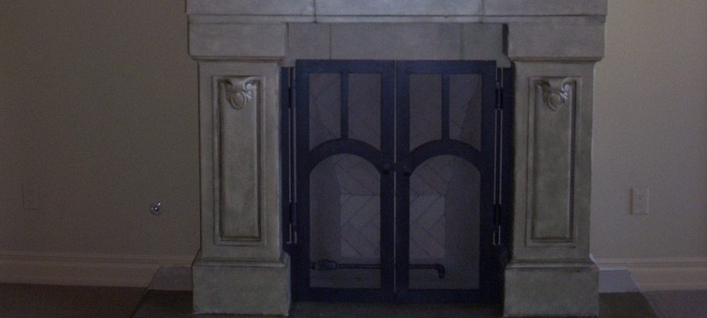 Fireplace | Custom Design | Intergrated Solution using Mesa Precast Catalog Products