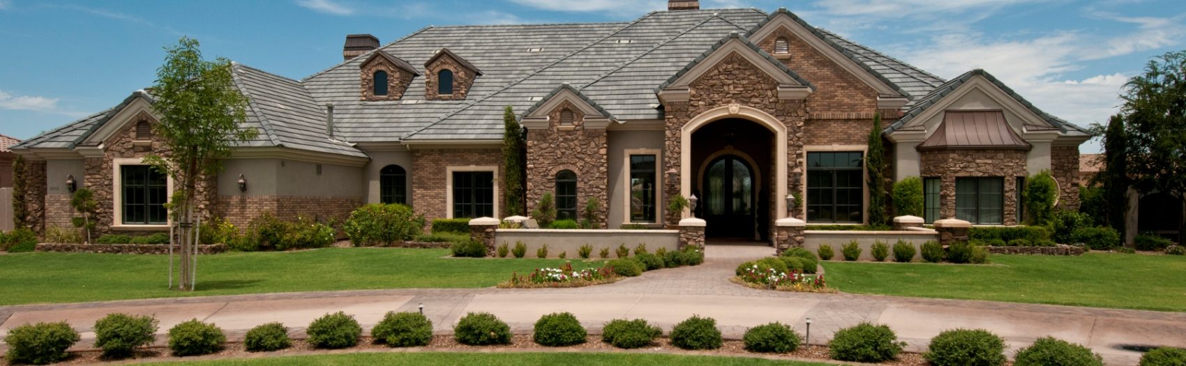 Mesa Precast Products for Home Elevation | Entry Way Surround with Keystone, Window Surrounds, Trim, Pier Caps, Wall Coping