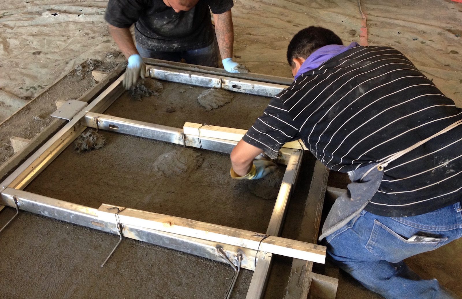 Support Anchors Embedded in the GFRC Panels During Manufacturing Process