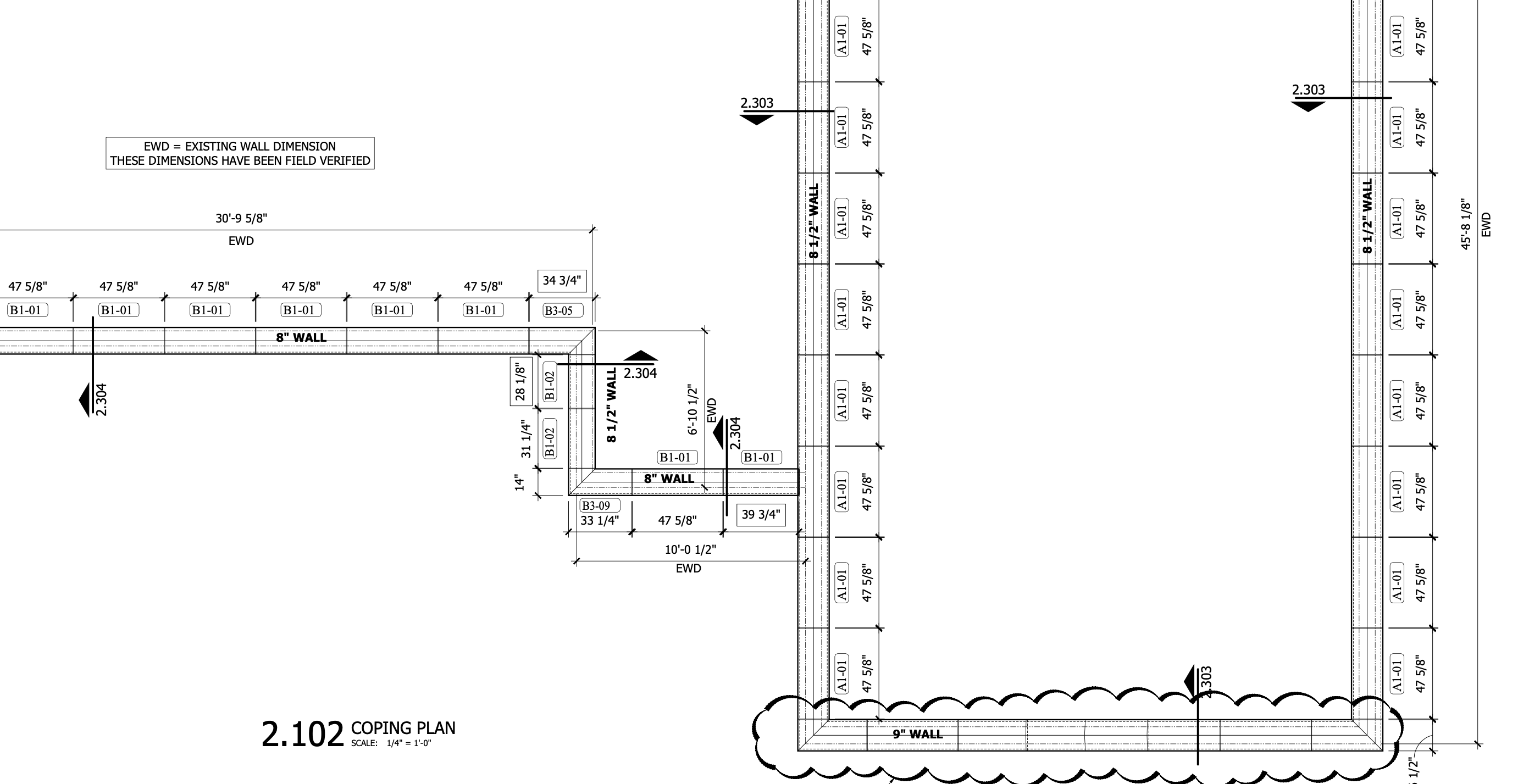Settings Plan for One Section of the Coping